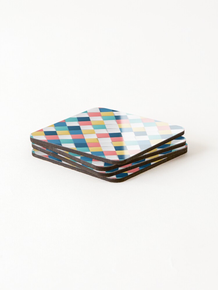 Thumbnail 4 of 5, Coasters (Set of 4), Colorful Geometric Pattern designed and sold by ArtOfPattern.