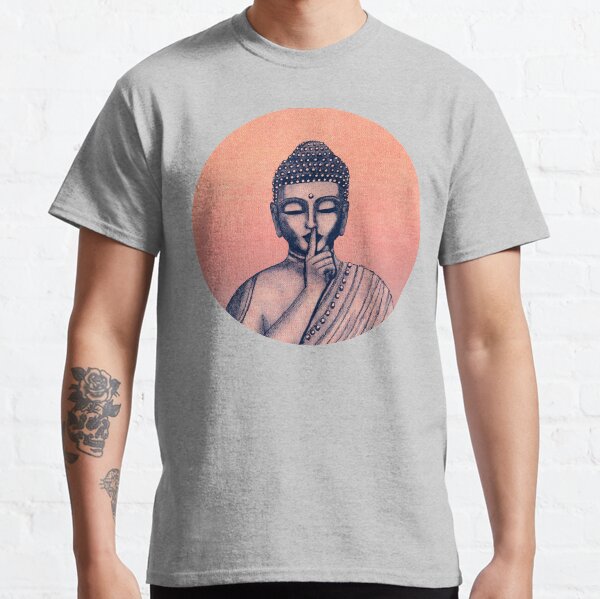 Buddha Shh... Do not disturb in Coral Classic T-Shirt