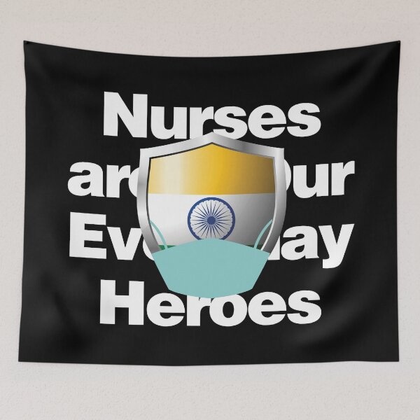 Item preview, India Nurses are Everyday Heroes designed and sold by HelloFromAja.