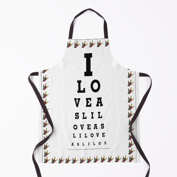 Item preview, I LOVE ASL EYE CHART designed and sold by EloiseArt.