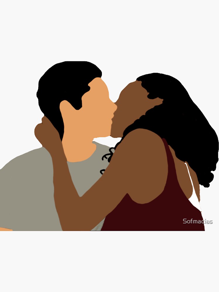 Delena First Kiss Sticker for Sale by Sofmacias