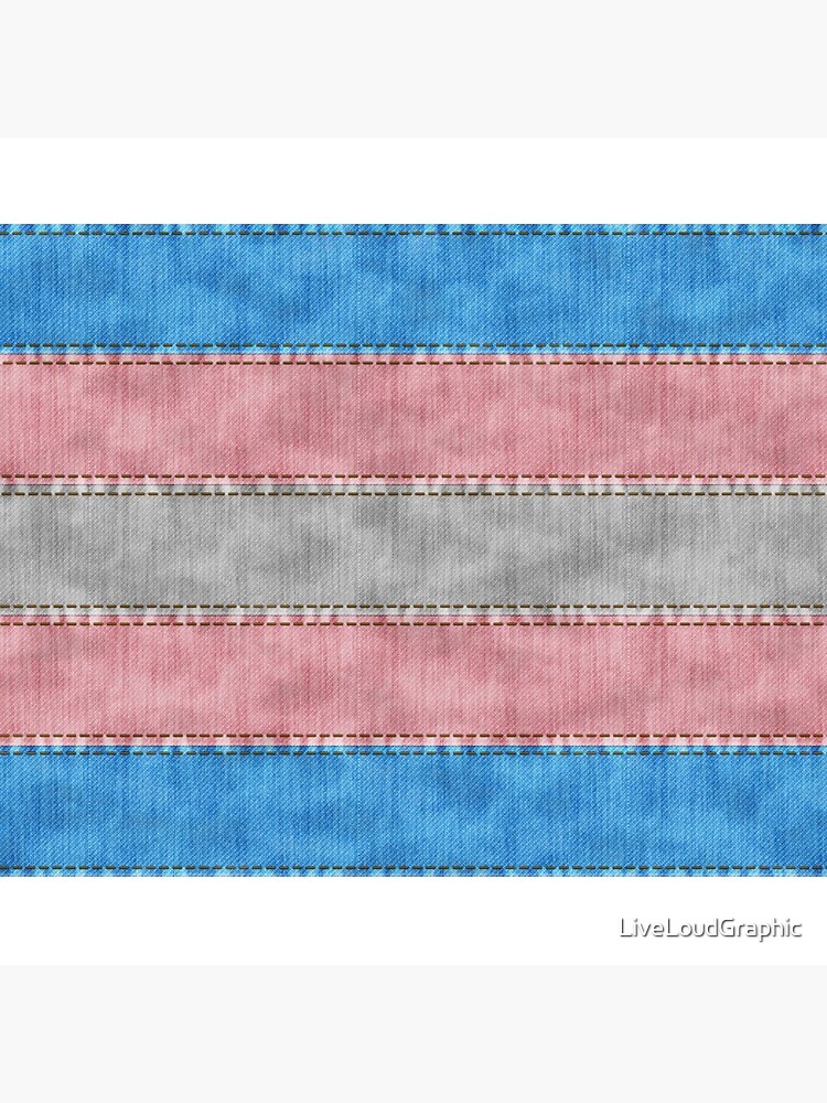 Transgender Denim Flag by LiveLoudGraphic