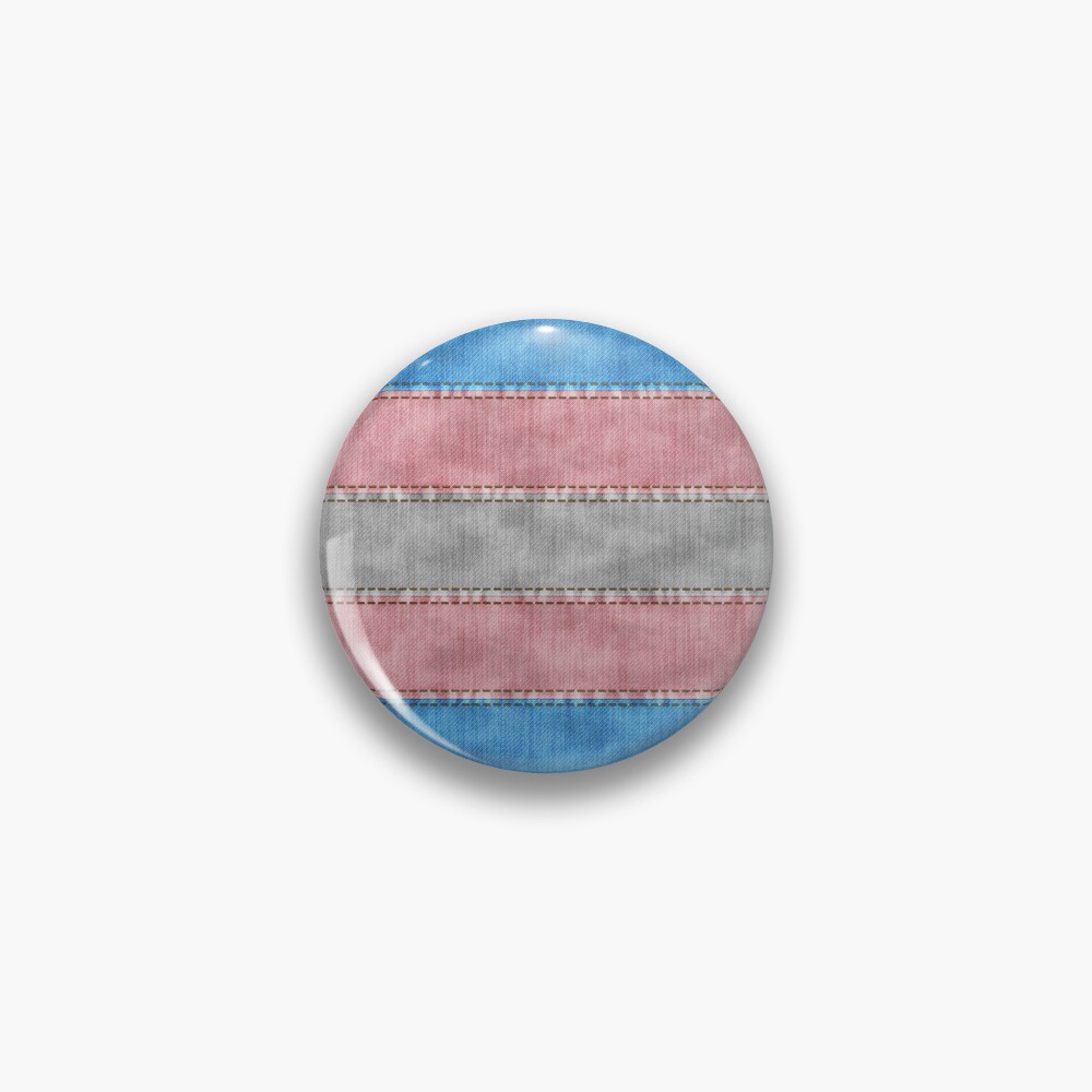 Transgender Denim Flag Pin