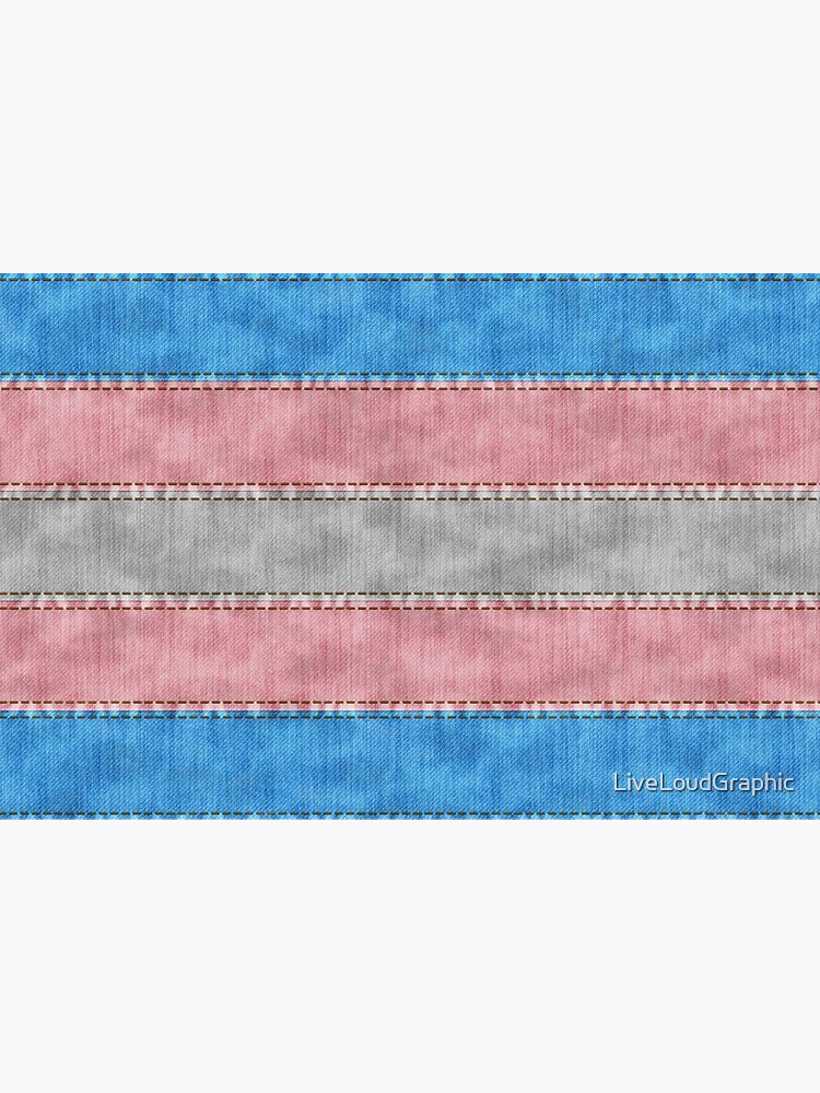 Transgender Denim Flag by LiveLoudGraphic