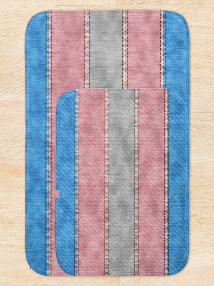 Alternate view of Transgender Denim Flag Bath Mat