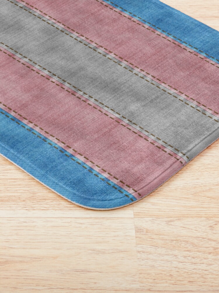 Alternate view of Transgender Denim Flag Bath Mat