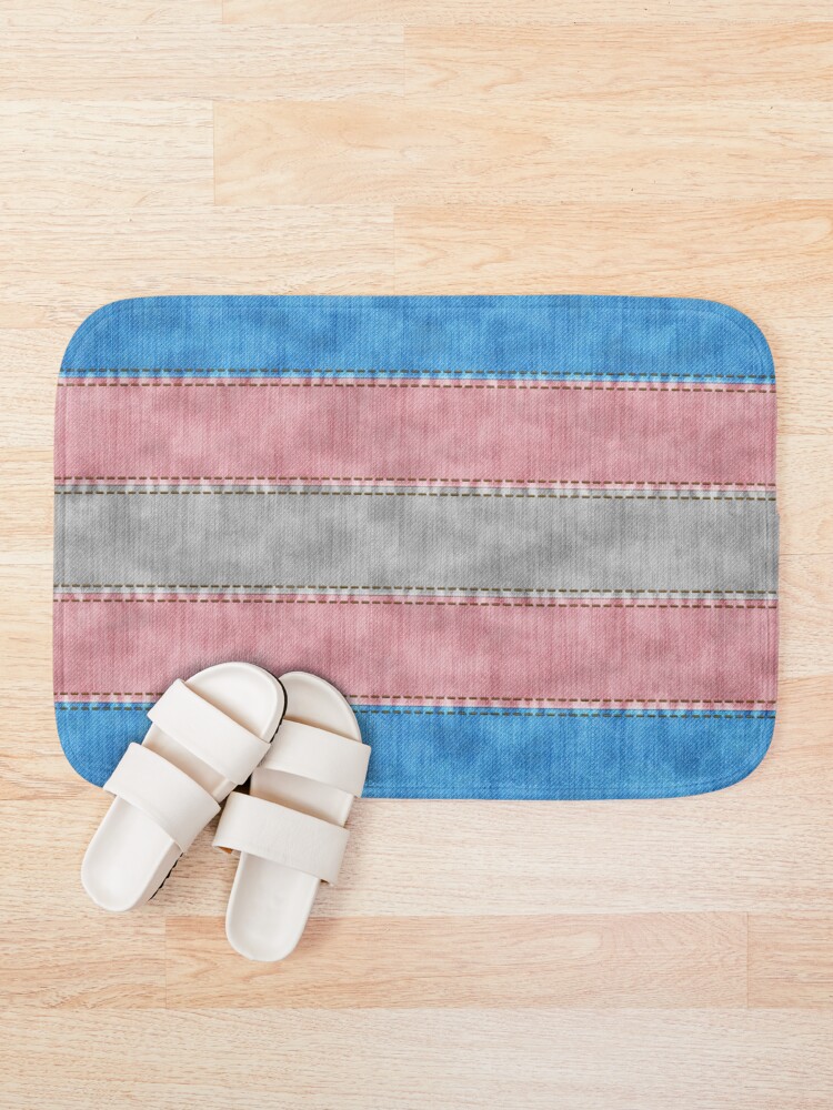 Alternate view of Transgender Denim Flag Bath Mat