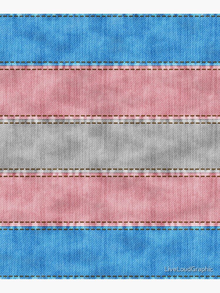 Transgender Denim Flag by LiveLoudGraphic