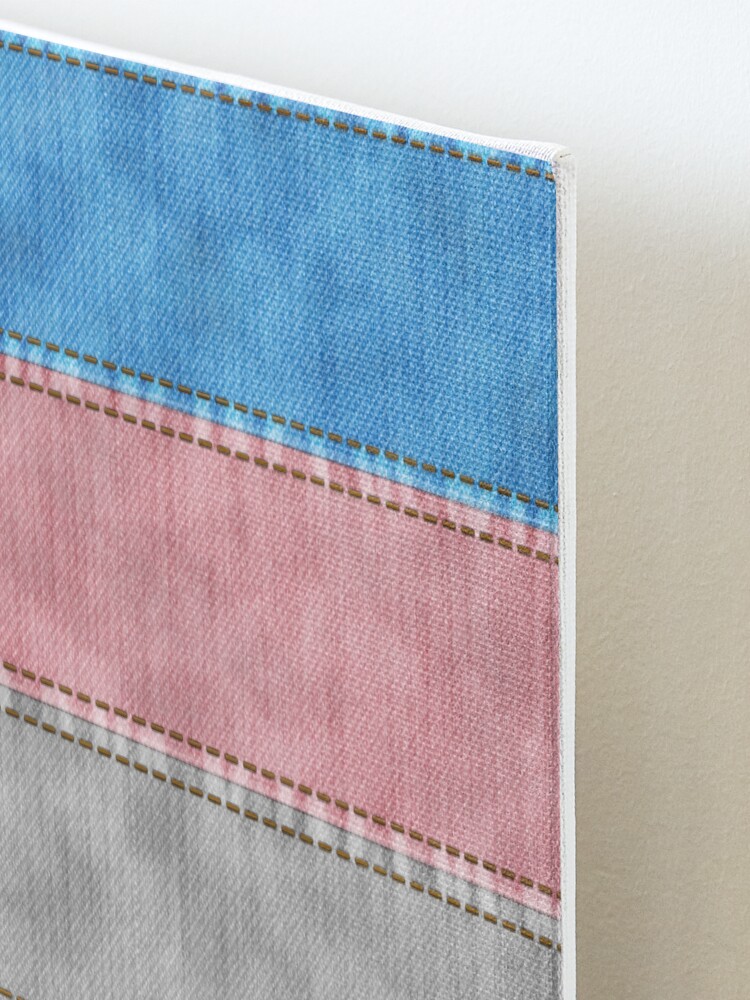 Alternate view of Transgender Denim Flag Mounted Print