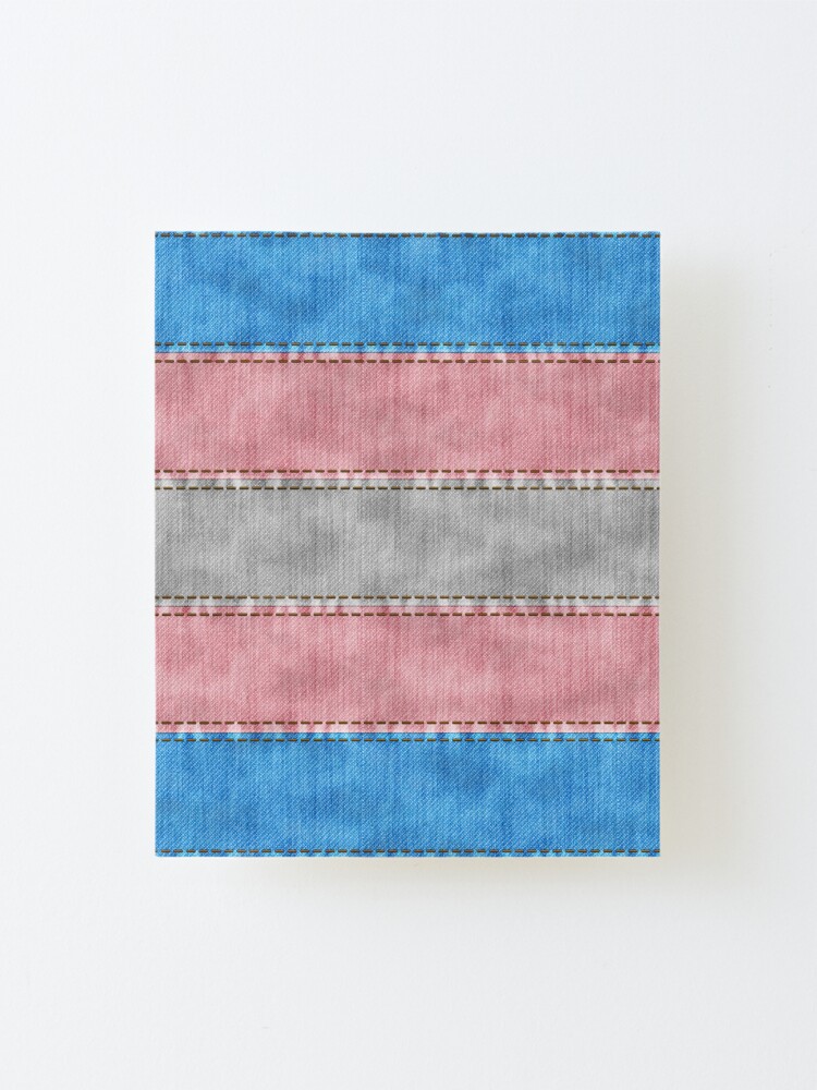 Alternate view of Transgender Denim Flag Mounted Print