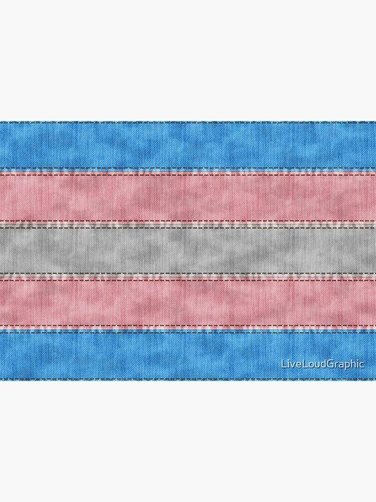 Transgender Denim Flag by LiveLoudGraphic