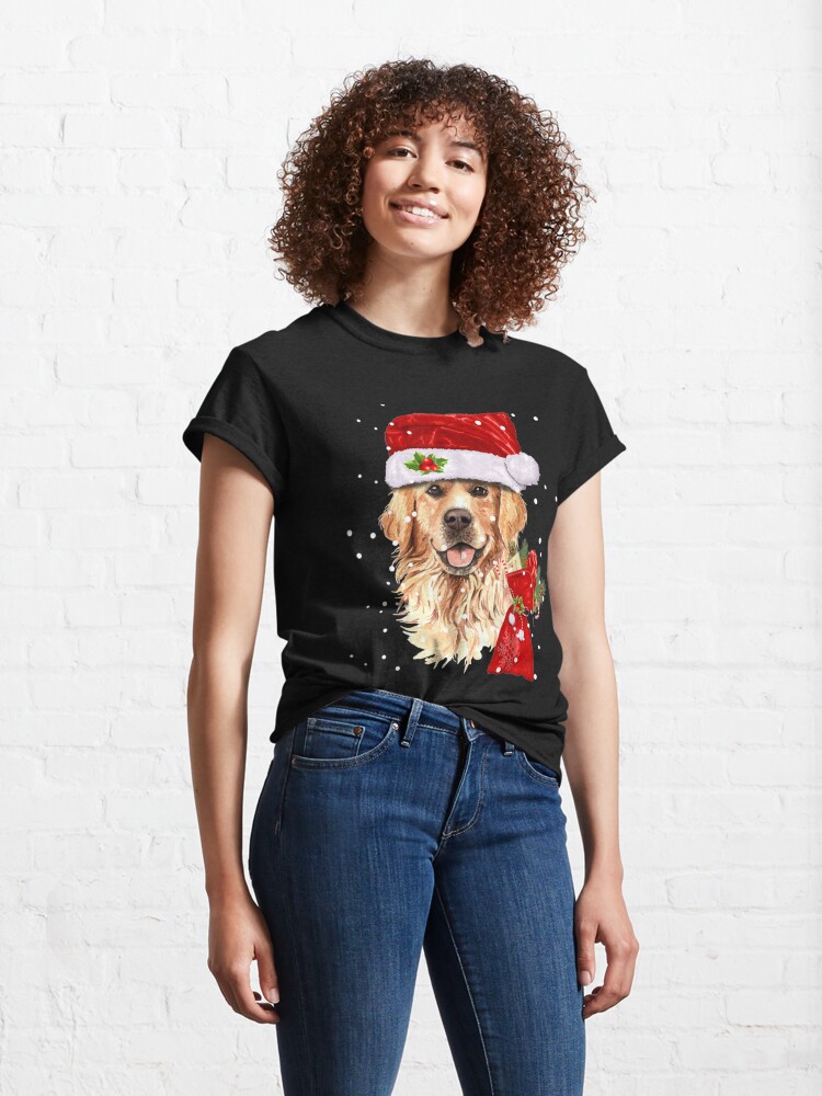 Discover Golden Retriever Dog Christmas Holiday Gift  Classic T-Shirt