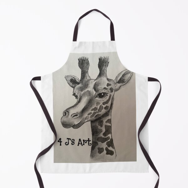 Item preview, Giraffe in black and white, simple charcoal drawing with lifelike qualities by 4 J’s Art designed and sold by 4JsArt.