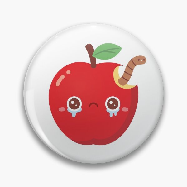 Item preview, Sad Crying Apple With Worm designed and sold by rustydoodle.