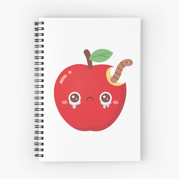 Item preview, Sad Crying Apple With Worm designed and sold by rustydoodle.