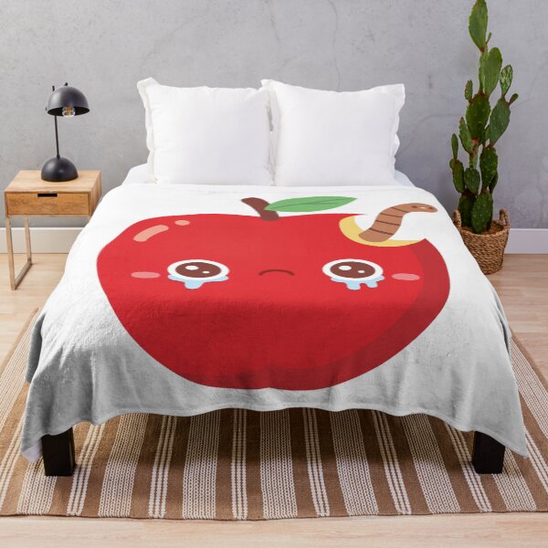 Item preview, Sad Crying Apple With Worm designed and sold by rustydoodle.