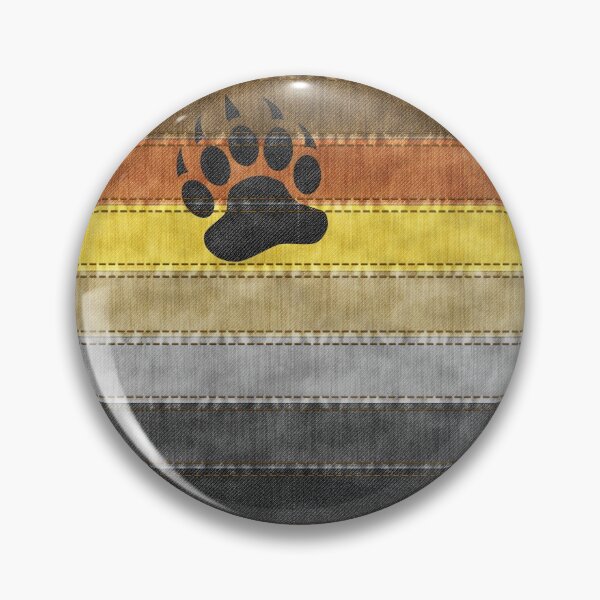 Item preview, Denim Textured Seamless Gay Bear Pride Flag Pattern designed and sold by LiveLoudGraphic.