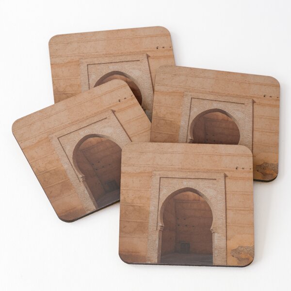 Item preview, moroccan dorway in marrakech medina yellow walls designed and sold by Morocco Marrakech Photo Prints.