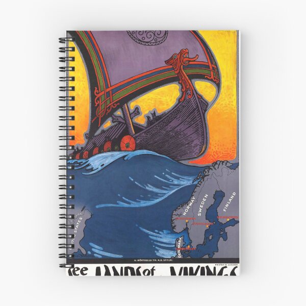 Item preview, See the Land of Vikings vintage travel poster designed and sold by stickart-marek.
