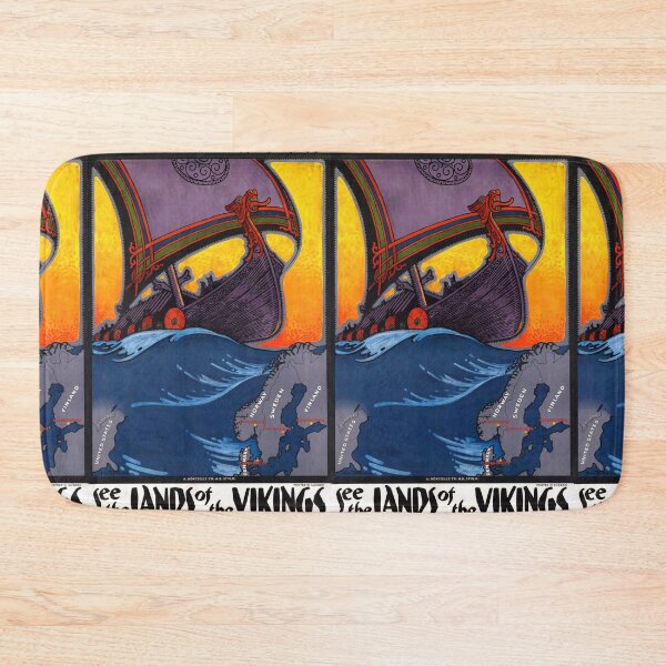Item preview, See the Land of Vikings vintage travel poster designed and sold by stickart-marek.