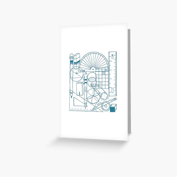 Math & Science Tools 3 Greeting Card