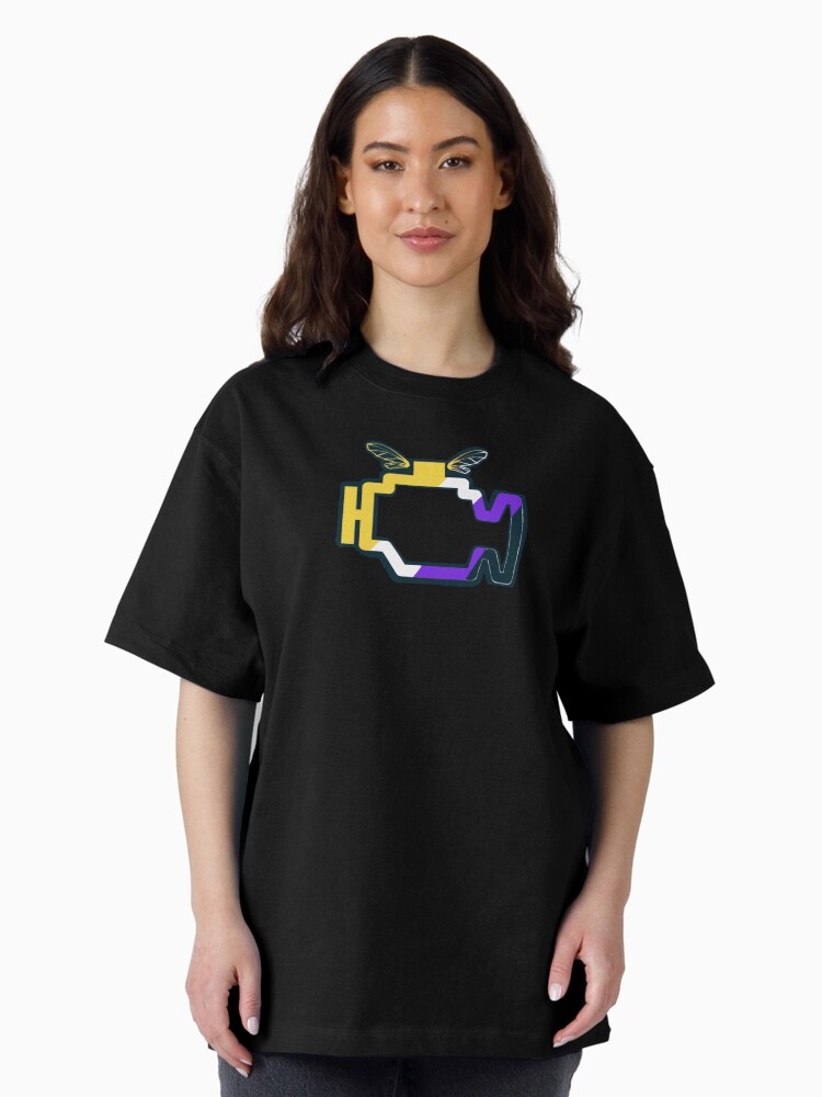 Thumbnail 1 of 7, Oversized T-Shirt, Transmission Folklore Non-Binary Pride Logo designed and sold by LavenderLem.