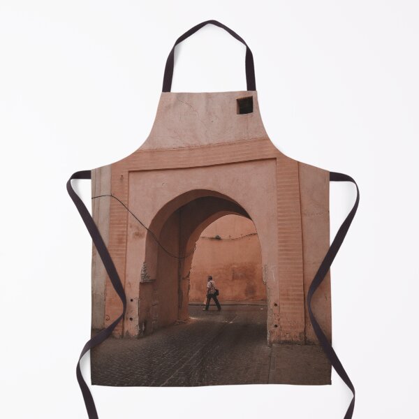 Item preview, pink walls of marrakech medina souk moroccan doorway and streets designed and sold by Morocco Marrakech Photo Prints.