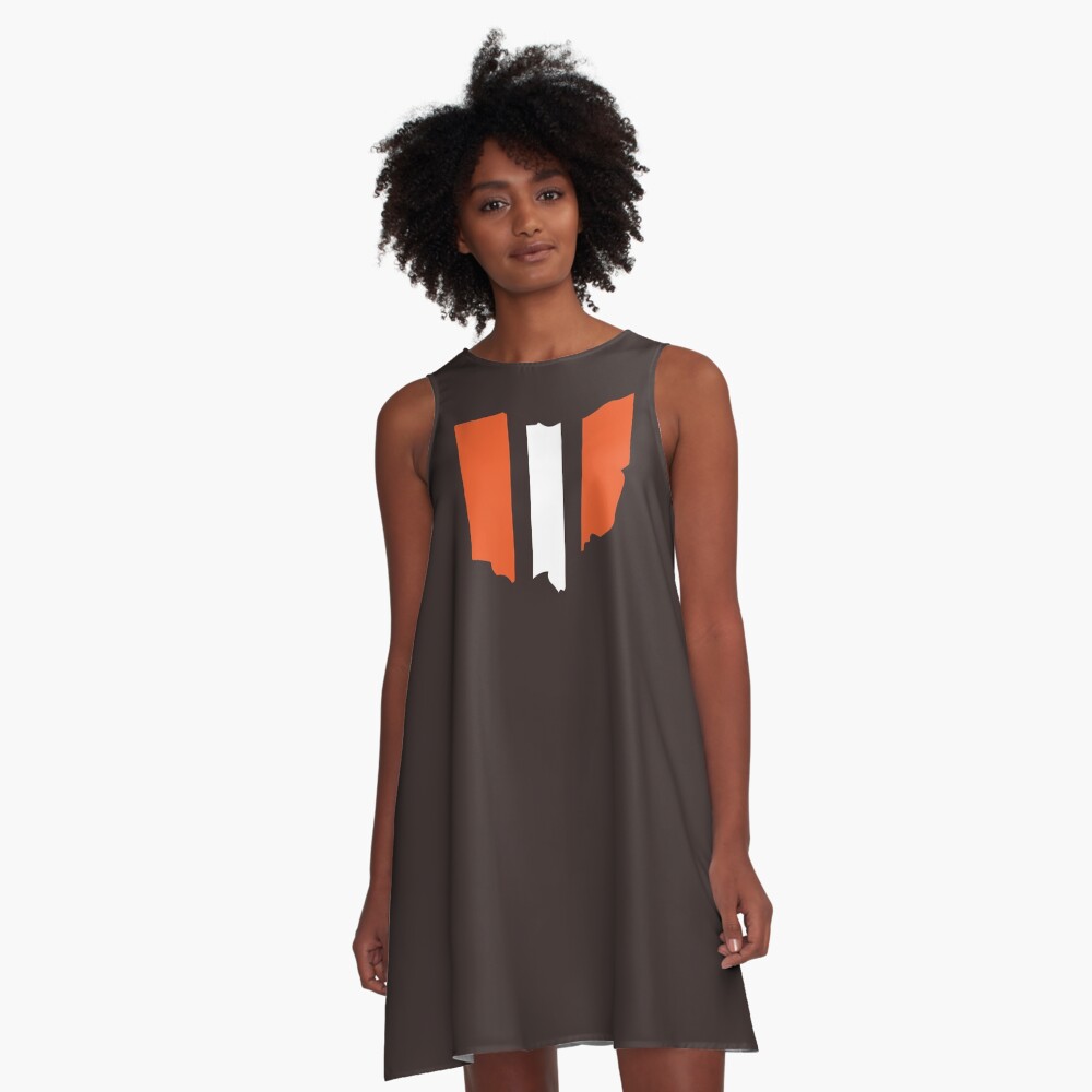 Cleveland Browns Stripe A-Line Dress