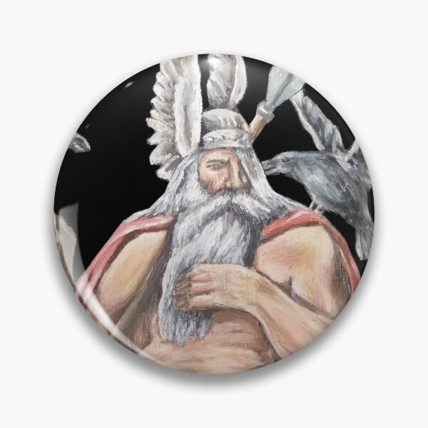 Item preview, Odin on Throne - Huginn and Muninn - Geri and Freki designed and sold by CleaViolet.