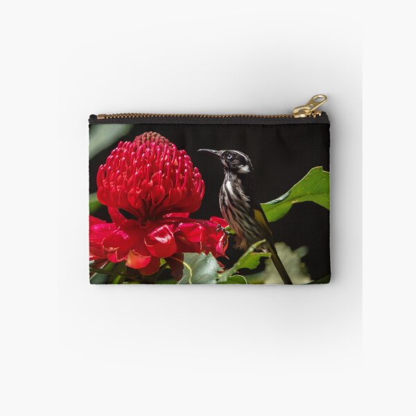 Item preview, New Holland Honeyeater with Waratah Flower designed and sold by theleastone.