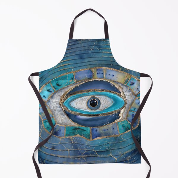Item preview, Evil Eye Amulet Agate and gold designed and sold by k9printart.