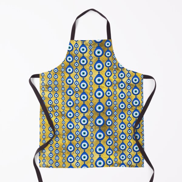 Item preview, Evil Eye pattern on golden texture designed and sold by k9printart.