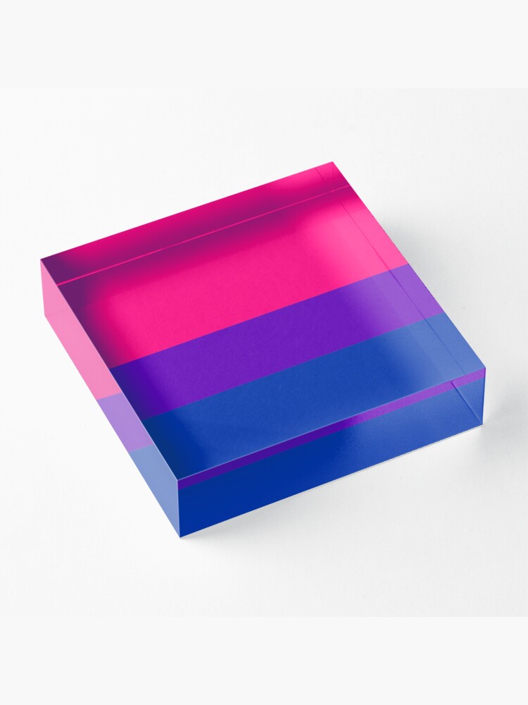 Alternate view of Solid Bisexual Pride Flag Acrylic Block