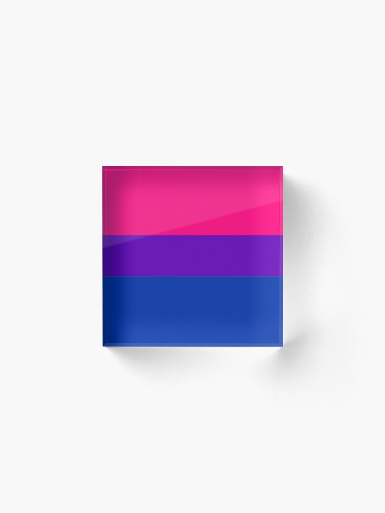 Alternate view of Solid Bisexual Pride Flag Acrylic Block