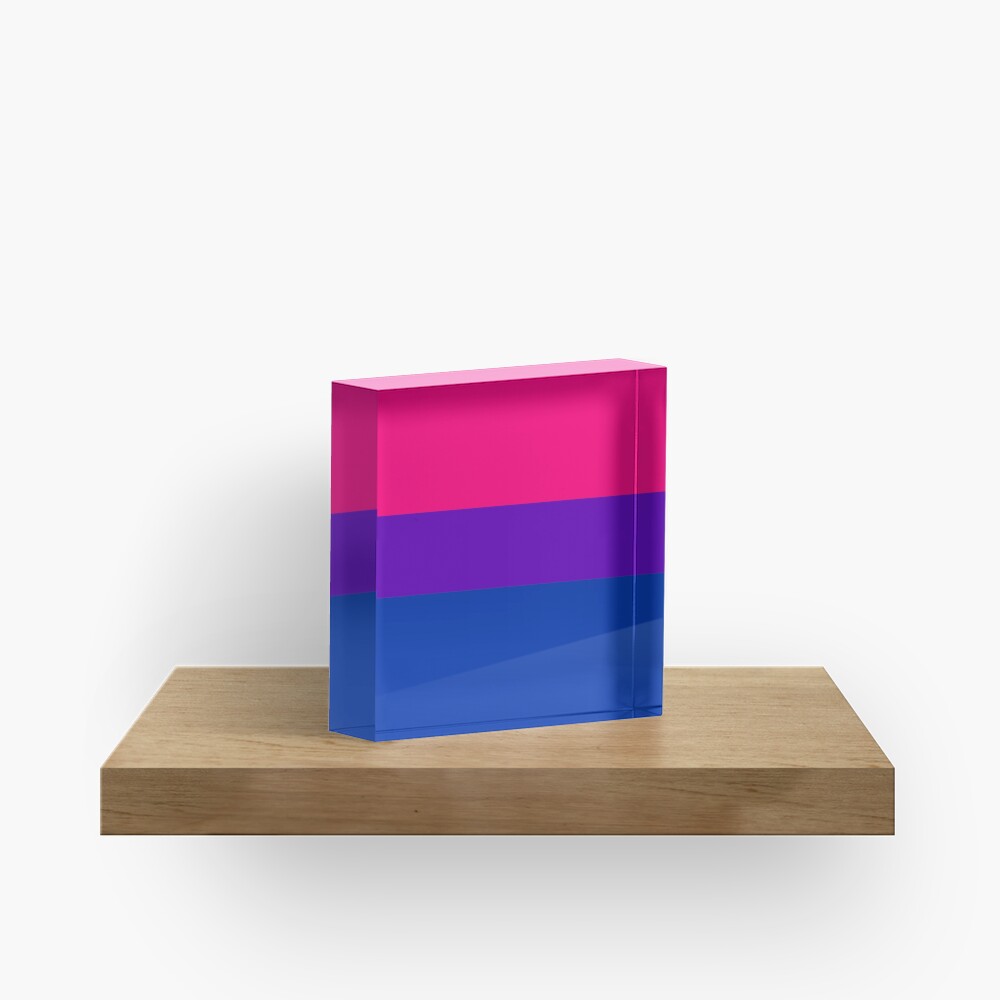 Solid Bisexual Pride Flag Acrylic Block
