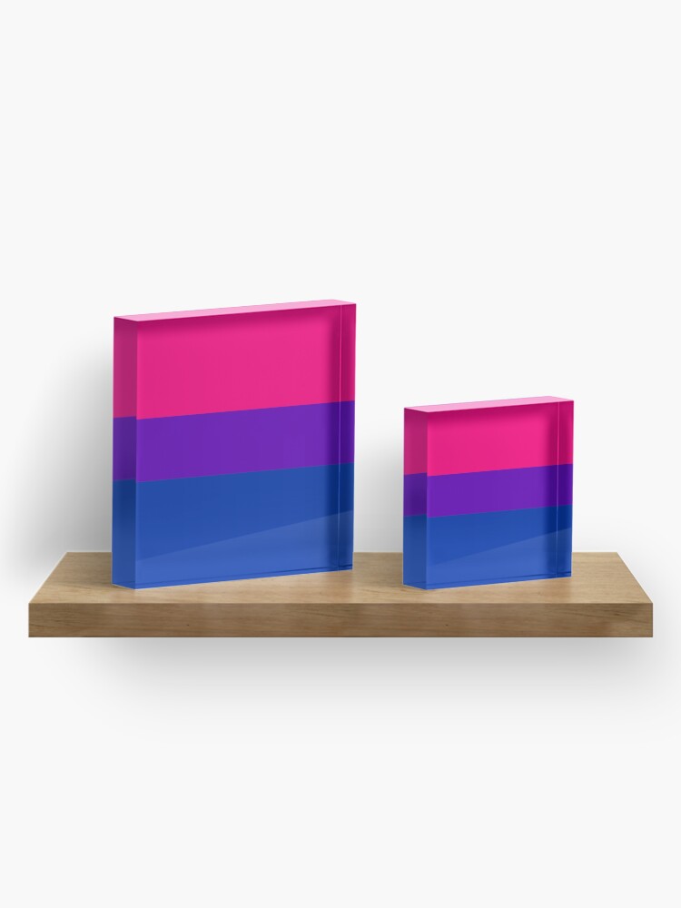 Alternate view of Solid Bisexual Pride Flag Acrylic Block