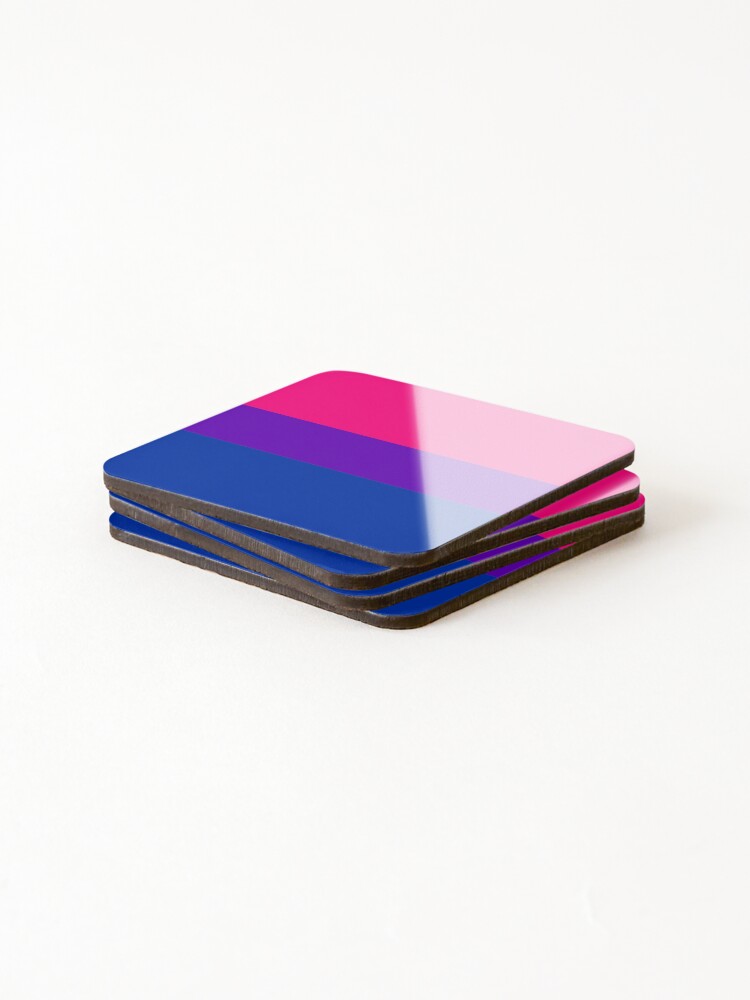 Alternate view of Solid Bisexual Pride Flag Coasters (Set of 4)