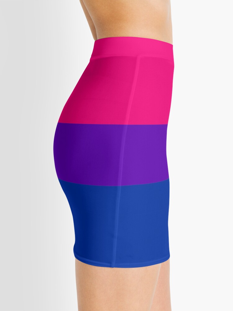 Alternate view of Solid Bisexual Pride Flag Mini Skirt