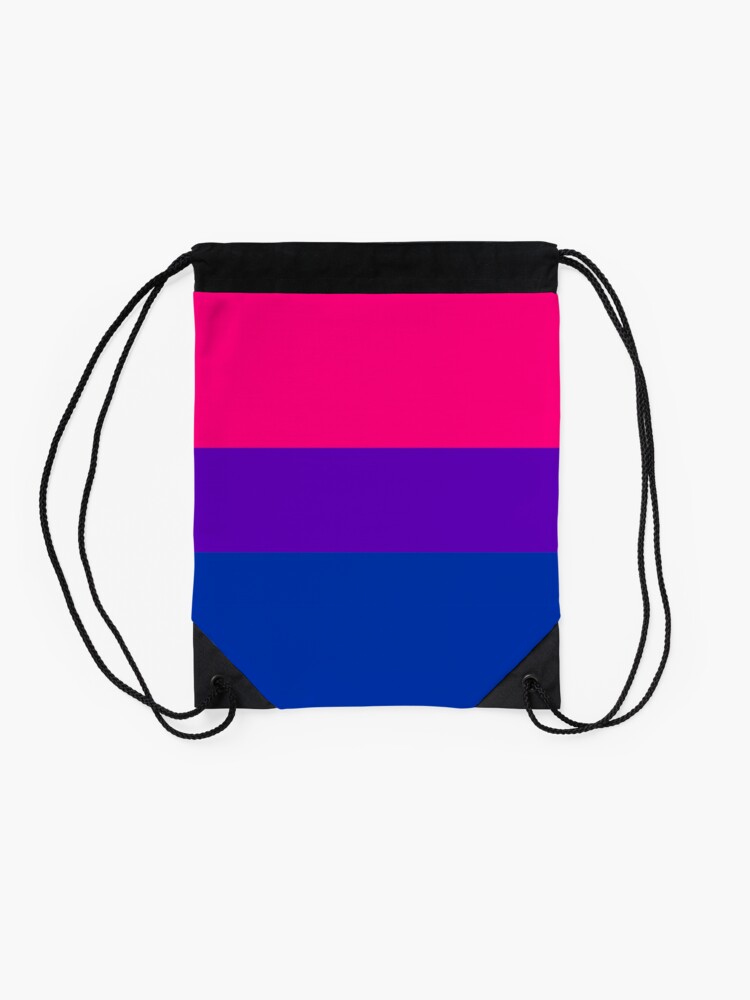 Alternate view of Solid Bisexual Pride Flag Drawstring Bag
