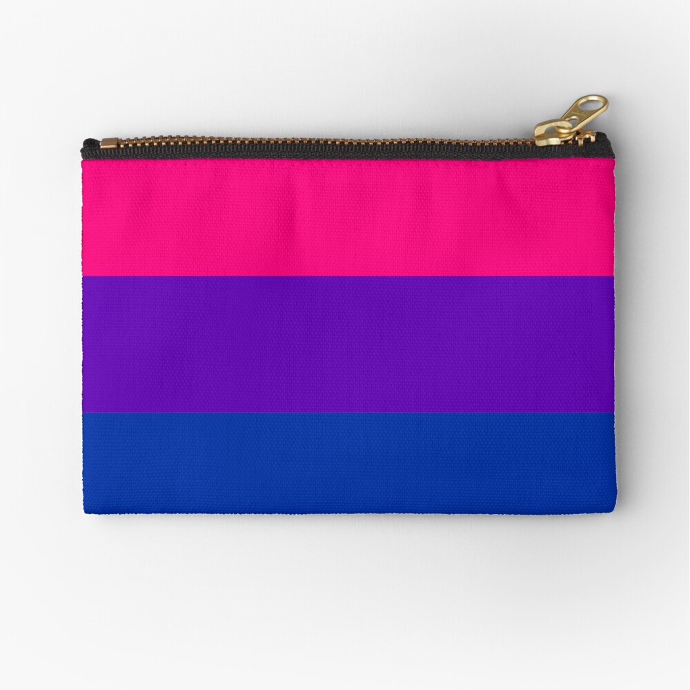 Solid Bisexual Pride Flag Zipper Pouch