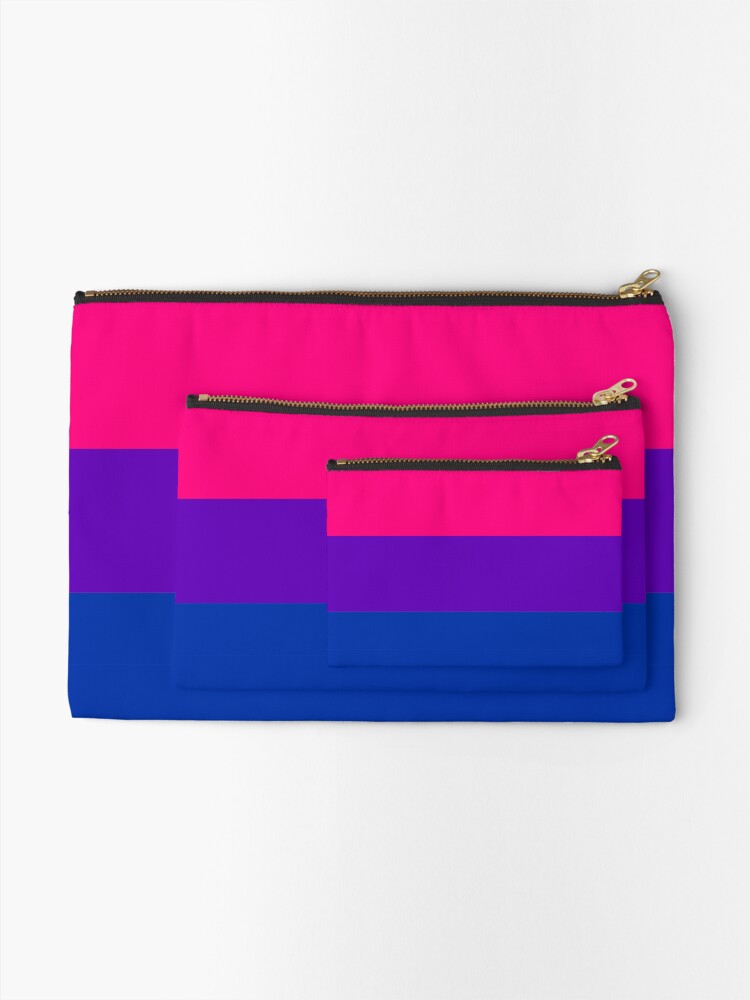 Alternate view of Solid Bisexual Pride Flag Zipper Pouch
