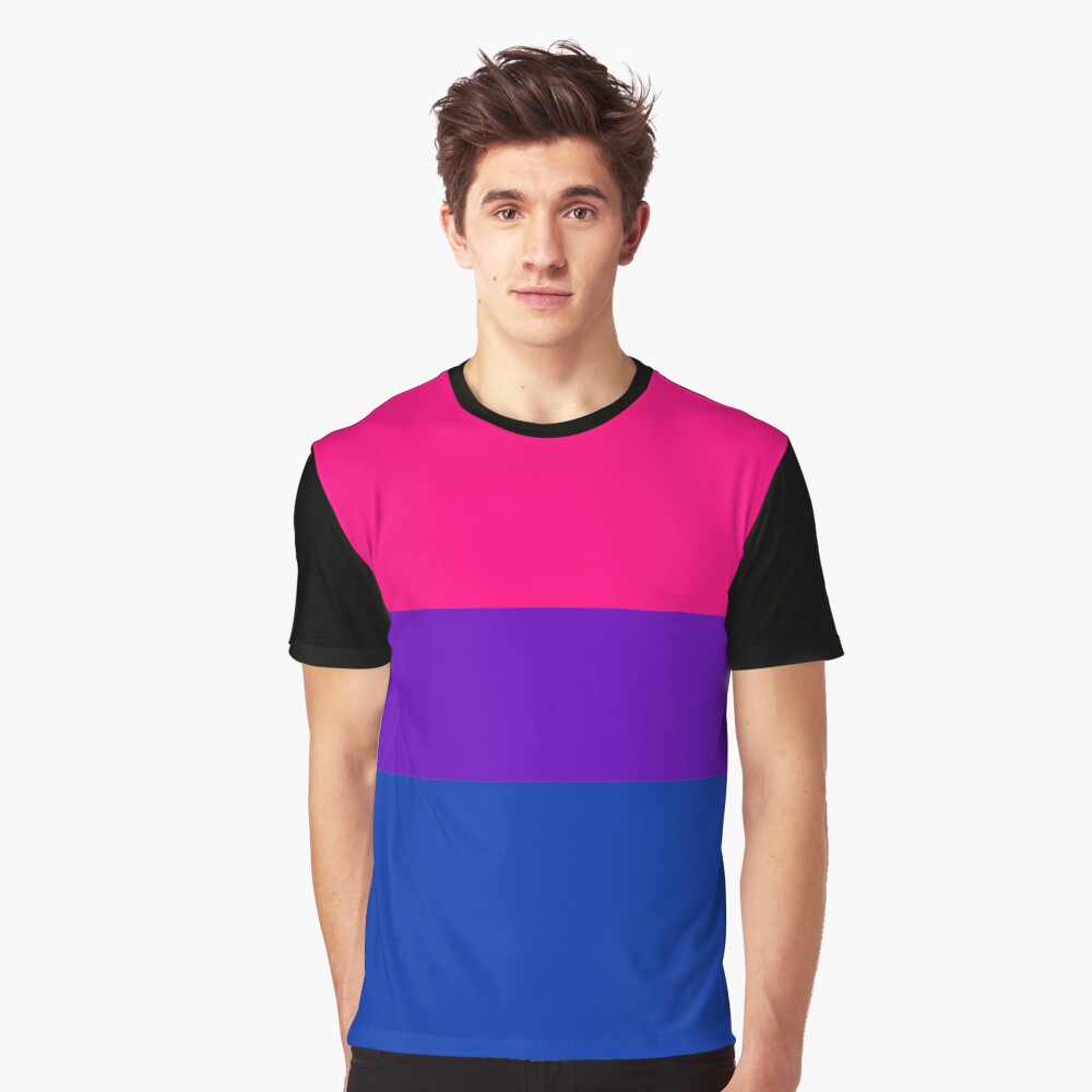 Solid Bisexual Pride Flag Graphic T-Shirt