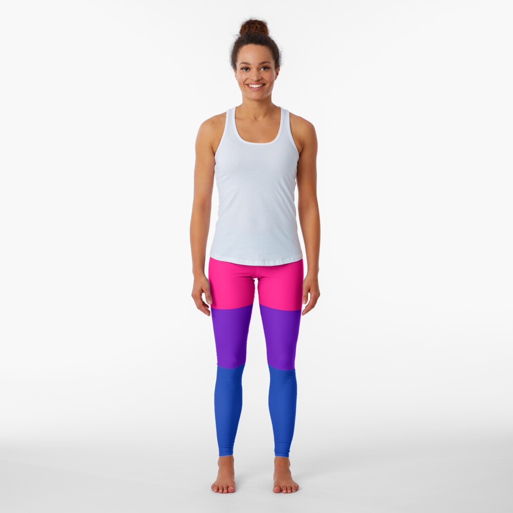 Solid Bisexual Pride Flag Leggings