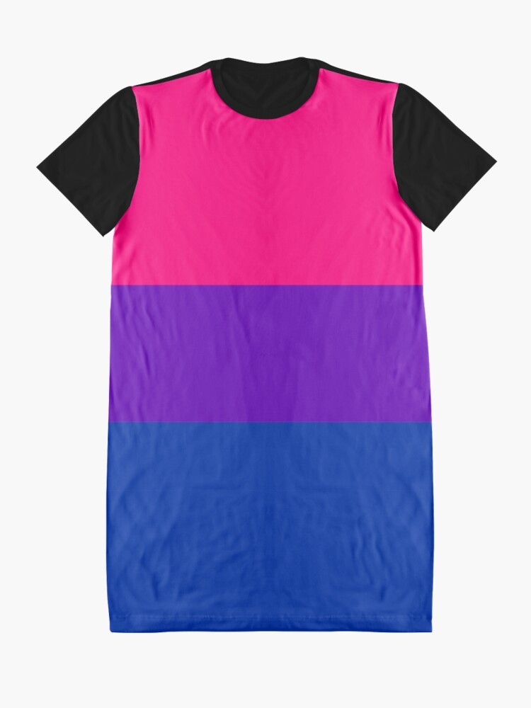 Alternate view of Solid Bisexual Pride Flag Graphic T-Shirt Dress