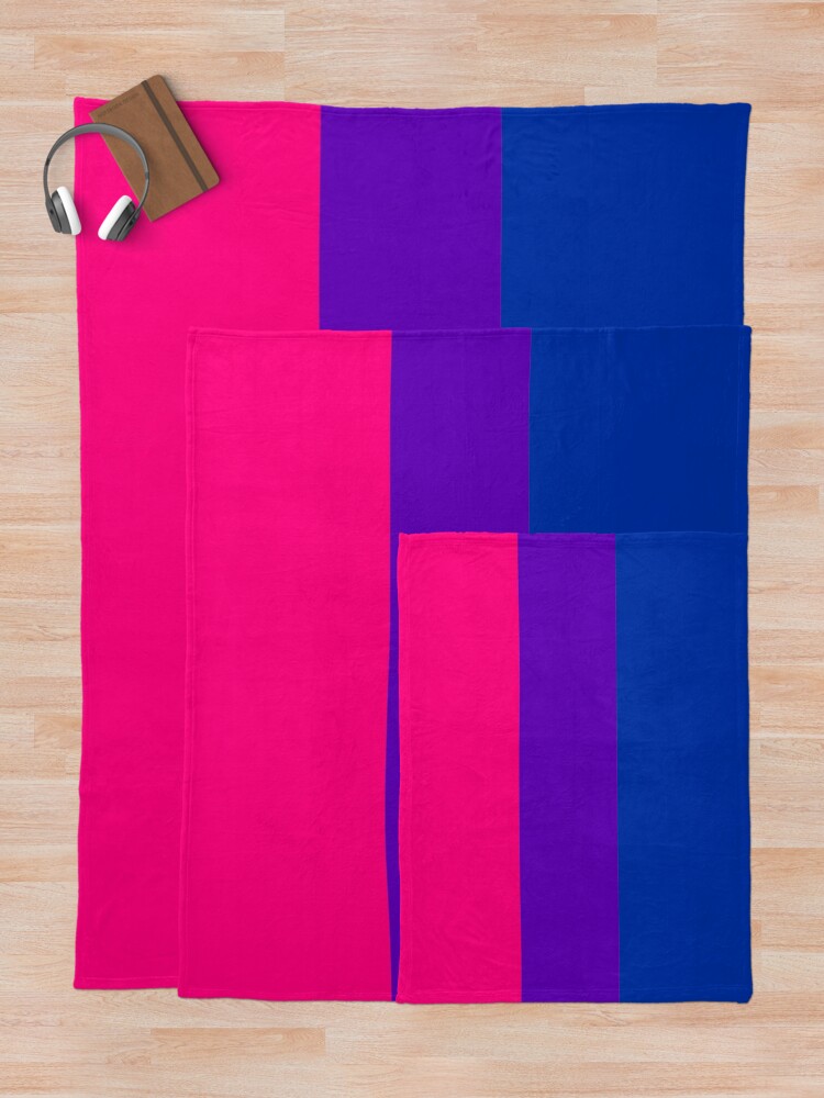 Alternate view of Solid Bisexual Pride Flag Throw Blanket