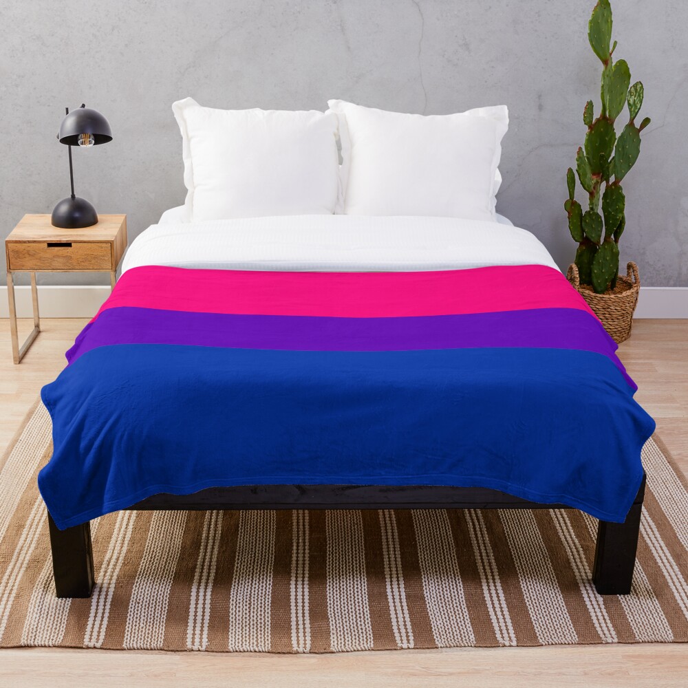 Solid Bisexual Pride Flag Throw Blanket