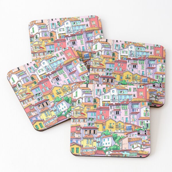 Item preview, Colorful Buildings Art designed and sold by Raju Nandaniya.