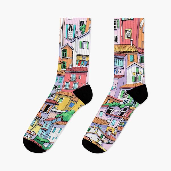 Item preview, Colorful Buildings Art designed and sold by Raju Nandaniya.
