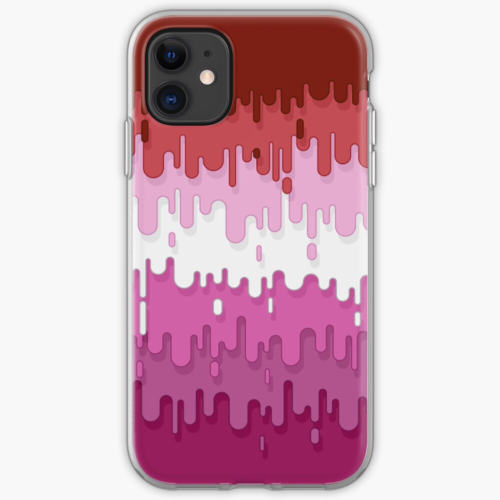 Lipstick Lesbian Abstract Drips Flag iPhone Case & Cover