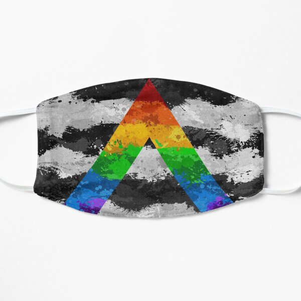 LGBT Ally Paint Splatter Flag Flat Mask